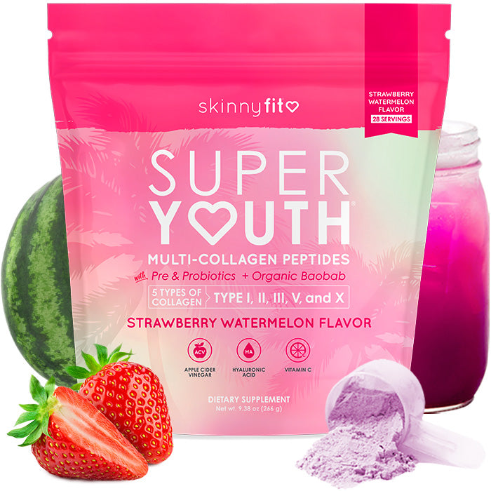 Super Youth Multi-Collagen Peptides + Organic Baobab and Probiotics Tropical Punch Flavor